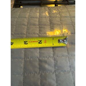 Comphy Blanket Twin Grey Quilted Design Polyester Microfiber 58" X 90" Machine W